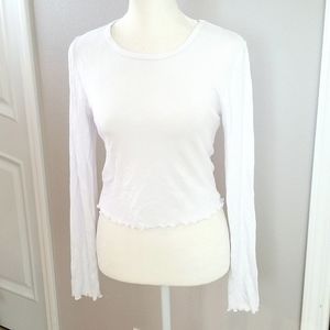 Bozzolo Waffle Knit Cropped Long Sleeve (S)